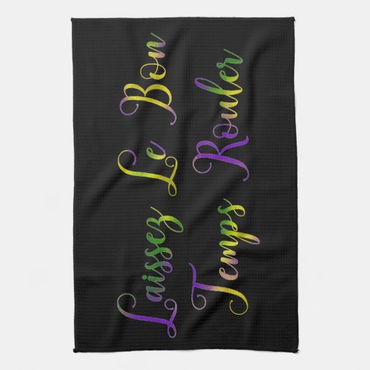 Painted Laissez Le Bon Temps Rouler Theedoek (Verticaal)