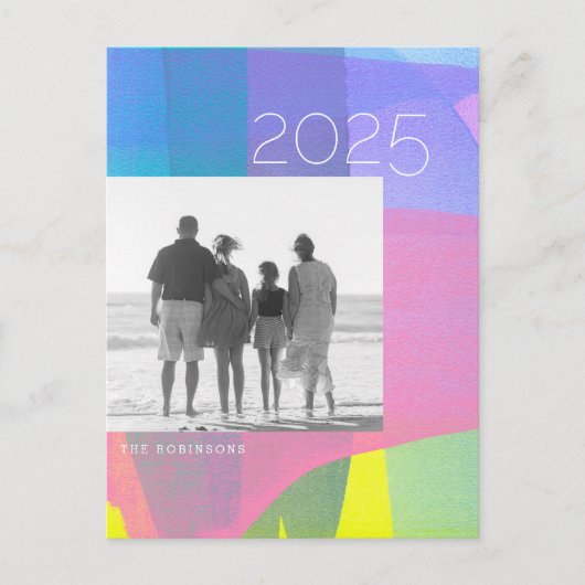 Painted Layers 2025 Nieuwjaar foto briefkaart (Voorkant)