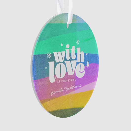 Painted Layers Kerst Acryl Ornament (voorkant)