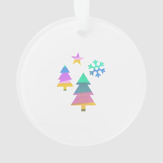 Painted Layers Kerst Acryl Ornament (achterkant)