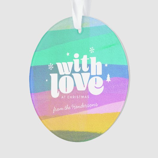 Painted Layers Kerst Acryl Ornament (voorkant)