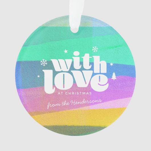 Painted Layers Kerst Acryl Ornament (voorkant)