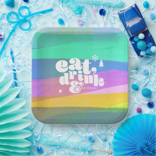 Painted Layers Kerstpapier bord (Feest)