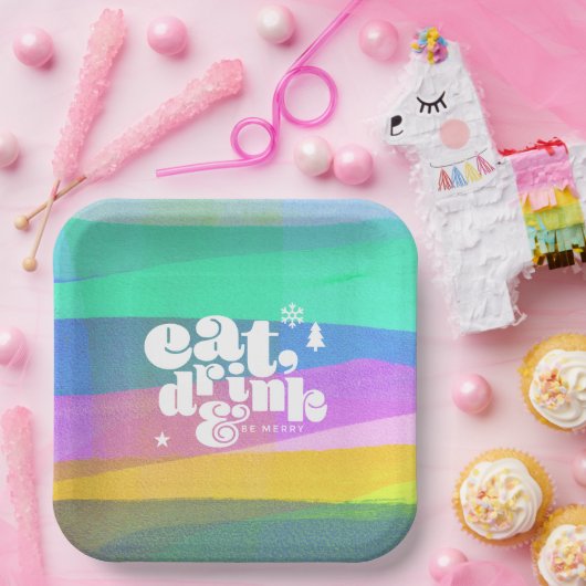 Painted Layers Kerstpapier bord (Feest)