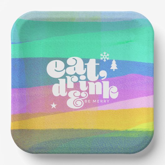 Painted Layers Kerstpapier bord (Voorkant)