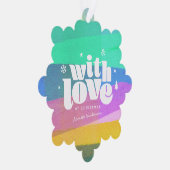 Painted Layers Kerstpapier Ornament Kaart (Rechts)