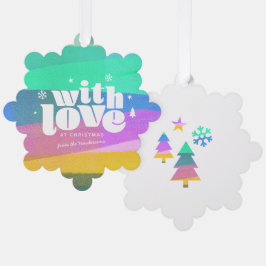 Painted Layers Kerstpapier Ornament Kaart