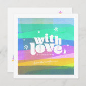 Painted Layers Love bij Christmas Flat Kaart (Voorkant / Achterkant)