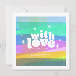 Painted Layers Love bij Christmas Flat Kaart