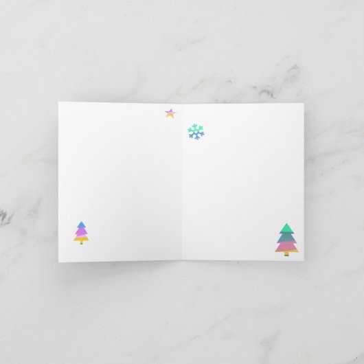 Painted Layers Love bij Christmas Folded Kaart (Binnen)