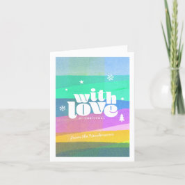 Painted Layers Love bij Christmas Folded Kaart