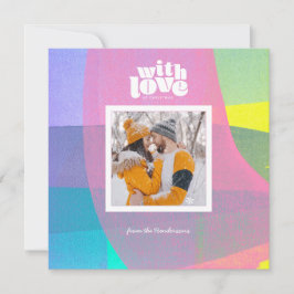 Painted Layers Love bij Christmas Square Fotokaart Feestdagenkaart