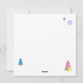 Painted Layers Love bij Christmas Square Fotokaart Feestdagenkaart (Achterkant)