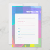 Painted Layers platte uitnodigingskaart Kaart (Voorkant)