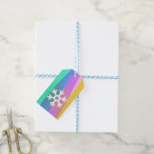 Painted Layers Snowflake Gift Label Cadeaulabel (Met Touw)