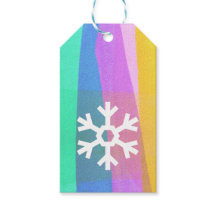 Painted Layers Snowflake Gift Label