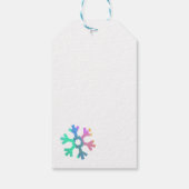 Painted Layers Snowflake Gift Label Cadeaulabel (Achterkant)
