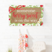 Painted Look Banner Baby shower Meisje Aardbei (Insitu)