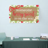 Painted Look Banner Baby shower Meisje Aardbei (Beurs)