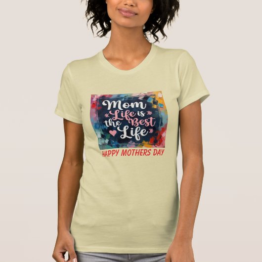 Painted Mom Life Beste Leven Hart Vrouwen T-shirt (Voorkant)