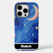 Painted Moonlight Starry Phone Hoesje (Achterkant)
