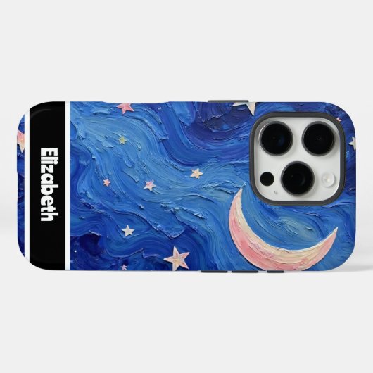 Painted Moonlight Starry Phone Hoesje (Achterkant (horizontaal))