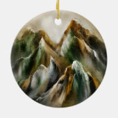 Painted Mountains Keramisch Ornament (Achterkant)