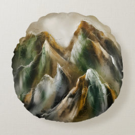 Painted Mountains Rond Kussen