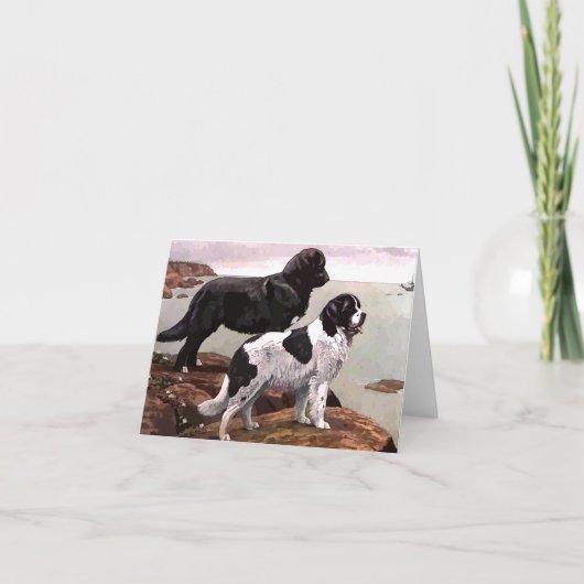  Painted Newfoundlands Note Kaart (Voorkant)