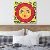 Painted Pansy Bloemenmeisje Canvas Art (Insitu (Slaapkamer))