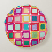 Painted Patches Rond Kussen (Achterkant)