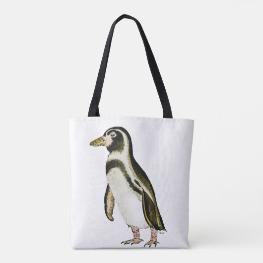 Painted Penguin Canvas tas (Achterkant)