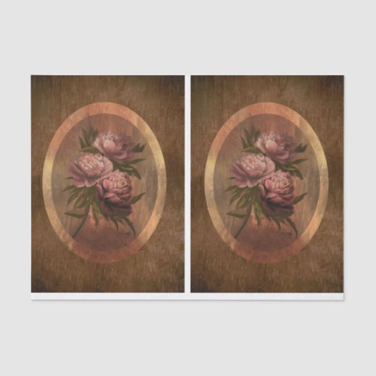 Painted Peonies DBL Tissuepapier (Voorkant)