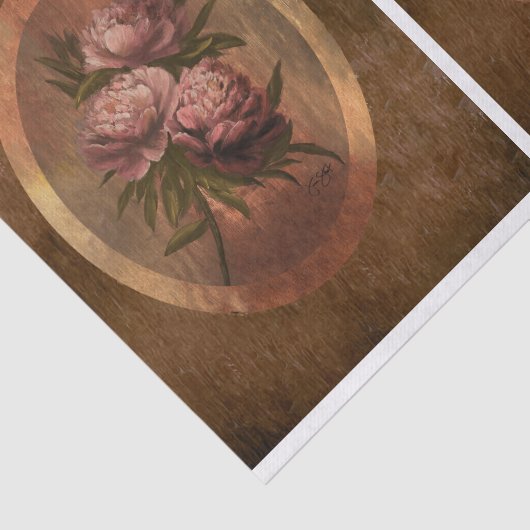 Painted Peonies DBL Tissuepapier (Detail)