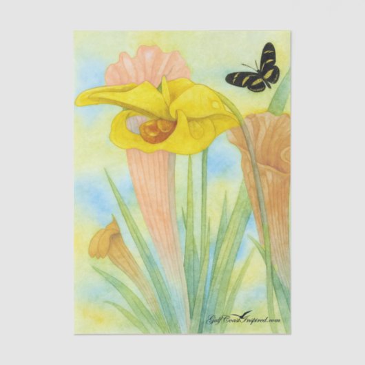 Painted Petals Pitcher Tissue Paper Tissuepapier (Voorkant)