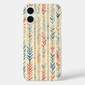 Painted Pine Needle Stripes - IPhone 16 Hoesje (Achterkant)