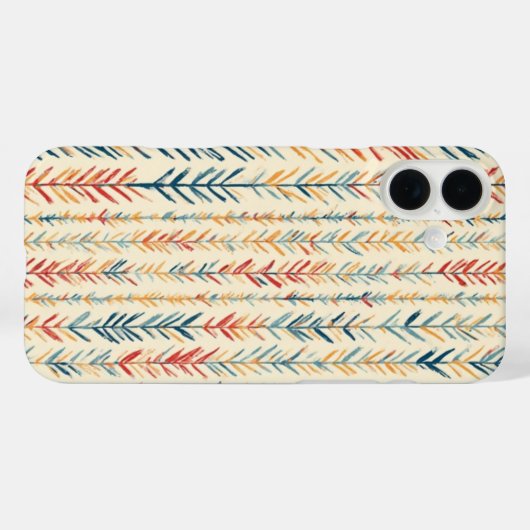 Painted Pine Needle Stripes - IPhone 16 Hoesje (Achterkant (horizontaal))