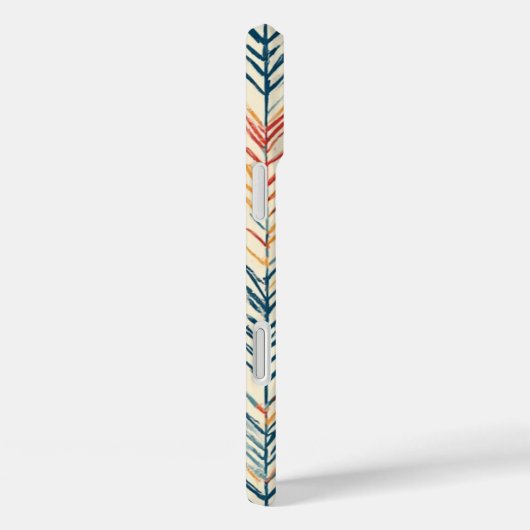 Painted Pine Needle Stripes - IPhone 16 Hoesje (Achterkant / Rechts)