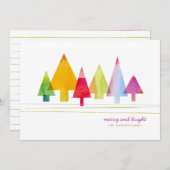 Painted Pines Feestdagenkaart (Voorkant / Achterkant)