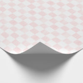Painted Pink and White Check Checkerboard Pattern Cadeaupapier (Hoek)