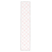 Painted Pink and White Check Checkerboard Pattern Medium Tafelloper (Voorkant)