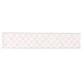Painted Pink and White Check Checkerboard Pattern Medium Tafelloper (Horizontaal)