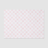 Painted Pink and White Check Checkerboard Pattern Tissuepapier (Voorkant)