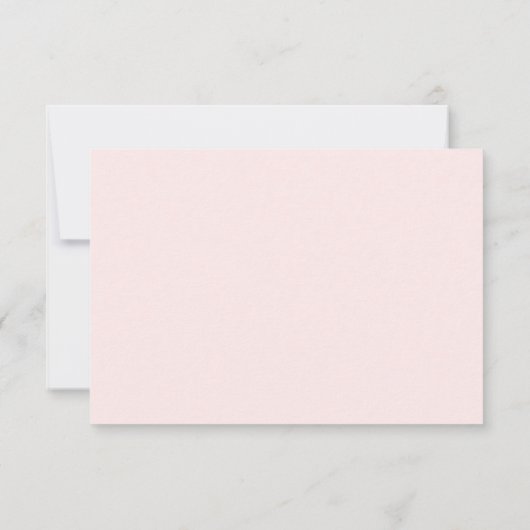 Painted Pink Checkerboard Pattern Wedding RSVP Kaartje (Achterkant)