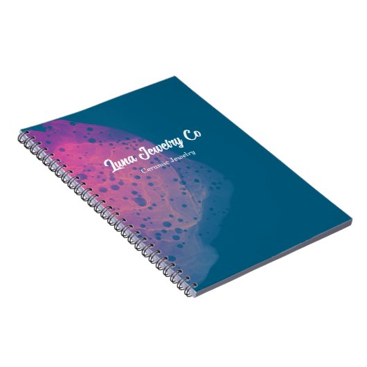 Painted Pink Rainbow Jewelry Business Card Notitieboek (Rechterzijde)