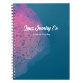 Painted Pink Rainbow Jewelry Business Card Notitieboek (Voorkant)