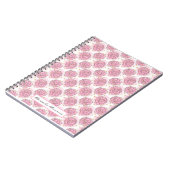 Painted pink roses and gold glitter notebook notitieboek (Linkerzijde)