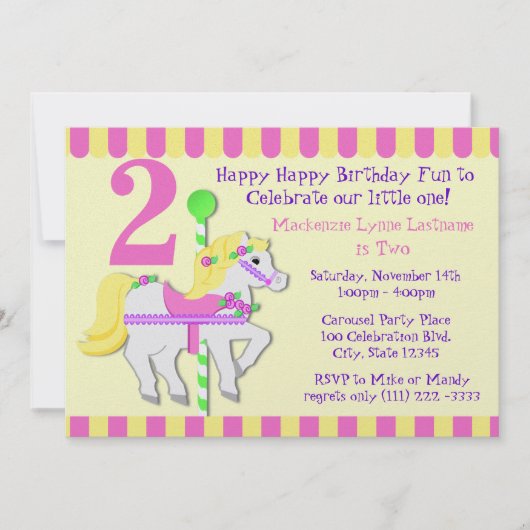 Painted Pony verjaardagsfeestje Kaart (Voorkant)