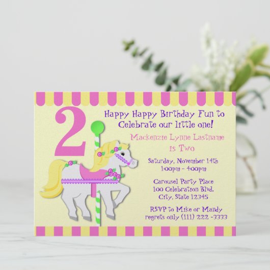 Painted Pony verjaardagsfeestje Kaart (Staand voorkant)