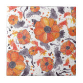 Painted Poppies Tegeltje (Voorkant)